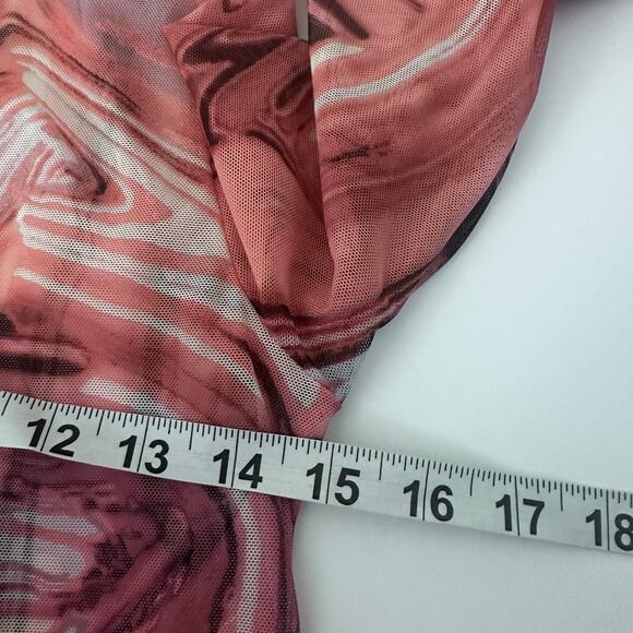 Tilly's Full Tilt Marble Swirl Sheer Top - Size Medium - Picture 5 of 6